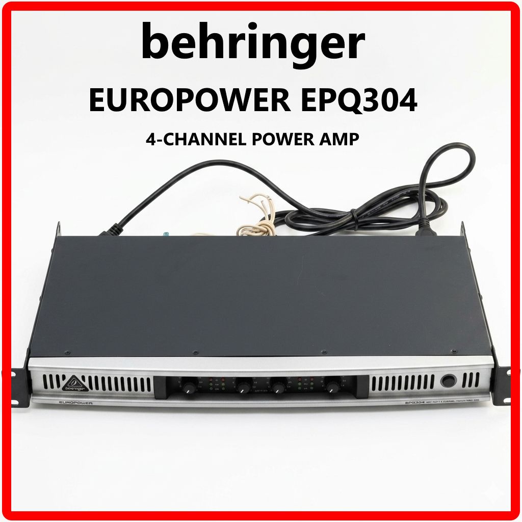 BEHRINGER ベリンガー EUROPOWER EPQ304 4チャンネル パワーアンプ ※背面OUTPUTの1と2に写真のような改造跡があります 421f15
