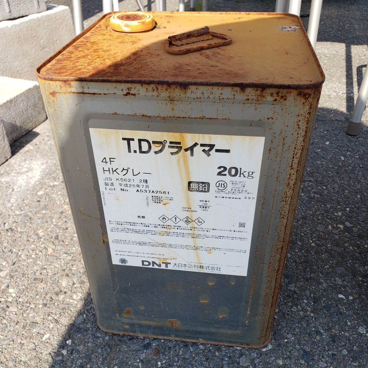 「缶錆多め」 T.Dプライマー ４F HKグレー 20kg 未開封 サビ止めペイント 錆止め塗料 防錆 下塗り用 送料無料 4021