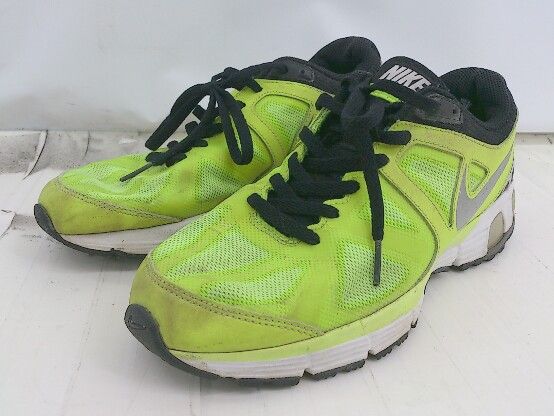 ◇ NIKE ナイキ Air Max Run 555643-700 スニーカー シューズ 24㎝ ネオンイエロー レディース P 【1308240013453】