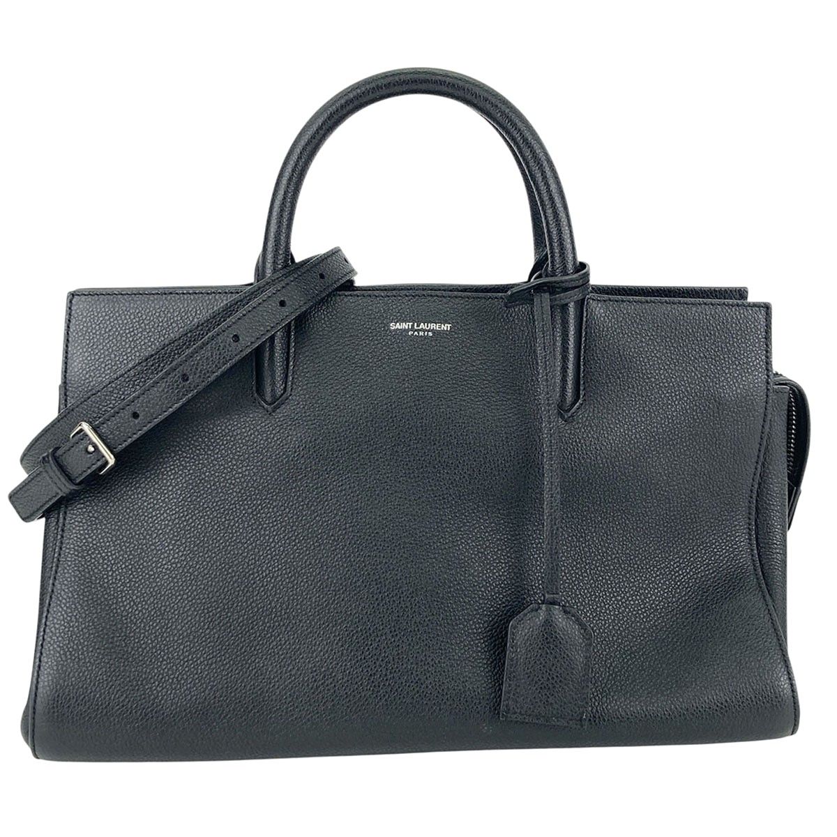 SAINT LAURENT サンローラン カバリブゴージュ 2WAYバッグ ショルダーバッグ ハンドバッグ 620667 レディース レザー ブラック 中古