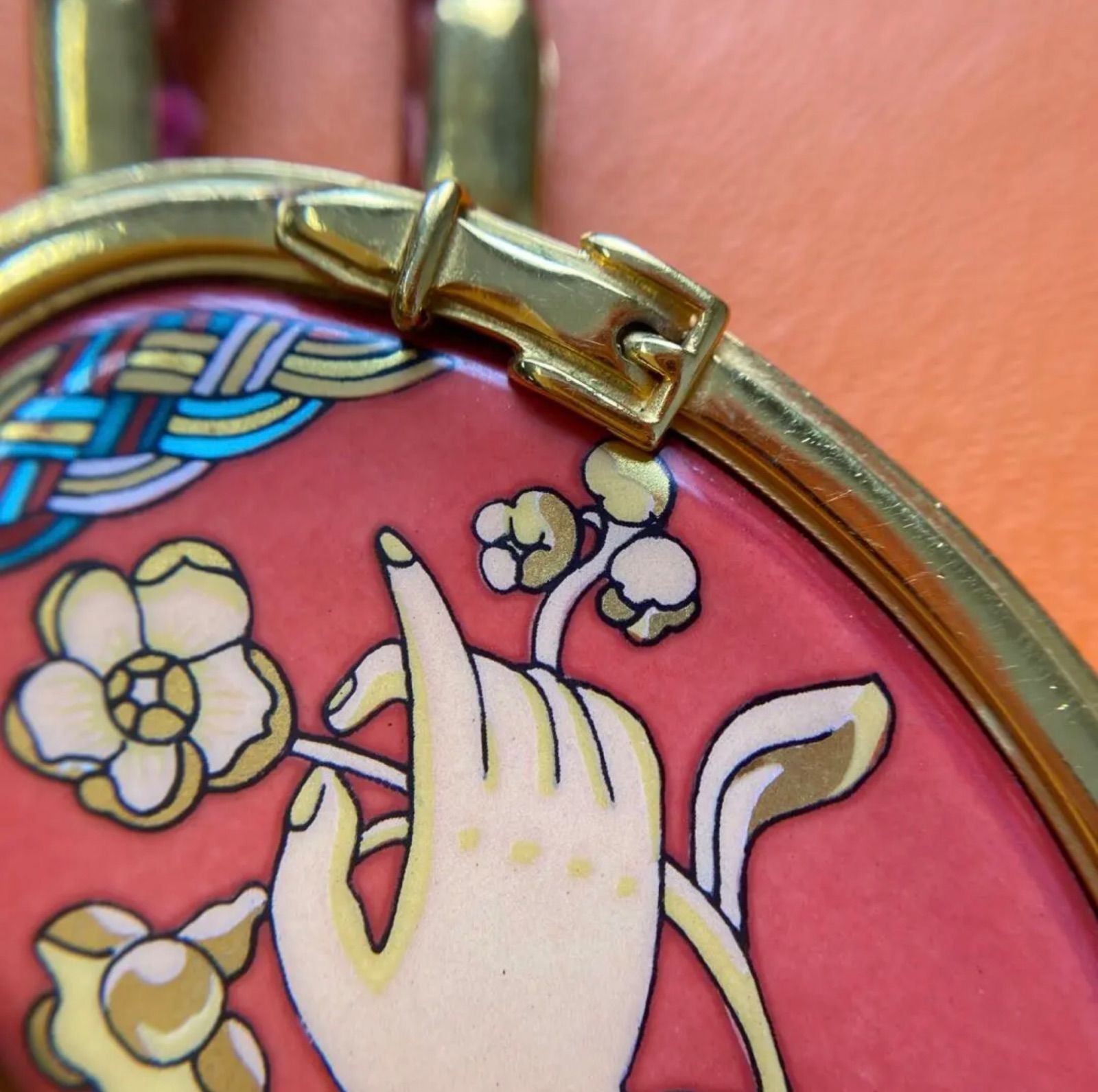 美品 HERMES エルメス エマイユ ネックレス チョーカー レッド 