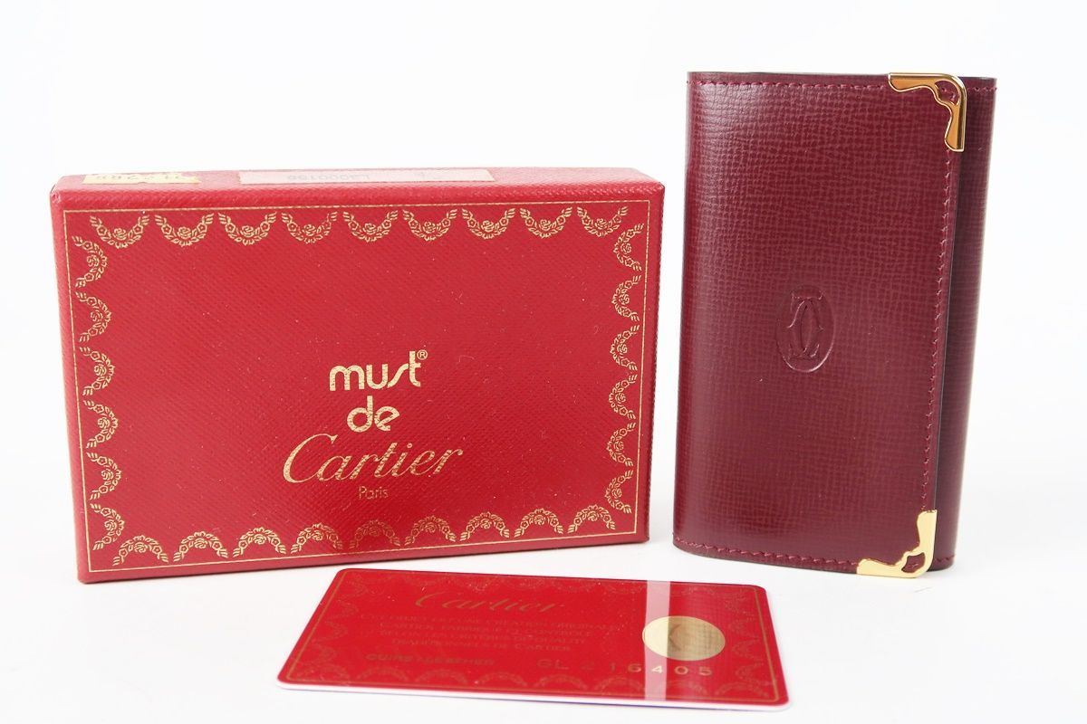 【新品同様・未使用】Cartier カルティエ マストライン 6連キーケース ボルドー ブランド小物【RK87】