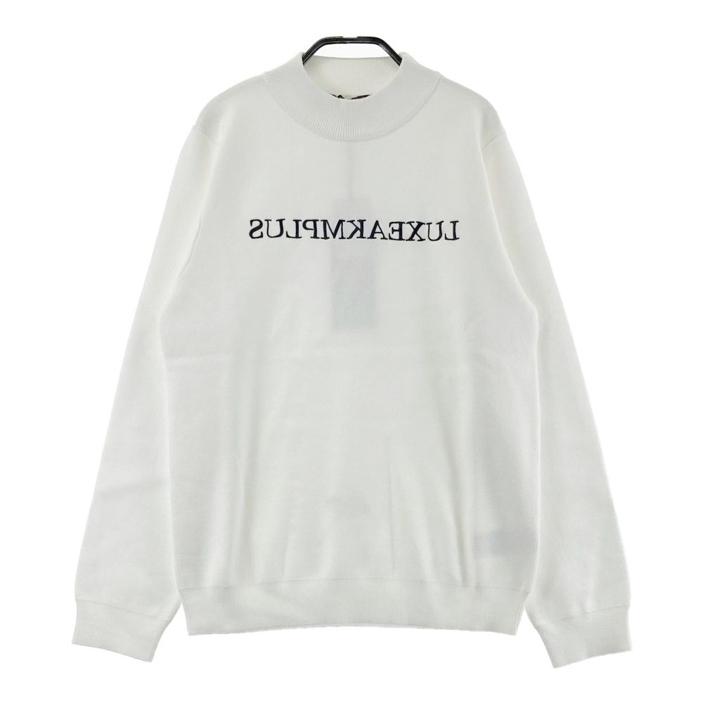 サイズ：L LUXEAKMPLUS リュクスエイケイエムプラス ニット セーター ホワイト系 [240101682998] ゴルフウェア レディース ストスト