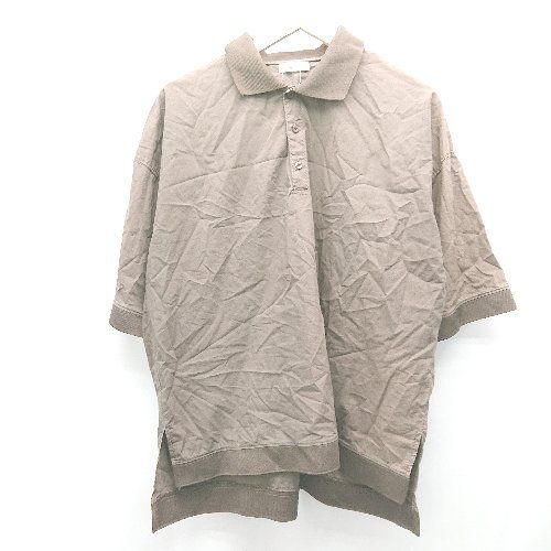 ◇ epnok エプノック ストレッチ ボタン 薄手 シンプル おしゃれ カジュアル 半袖 シャツ サイズL ブラウン メンズ E 【1308290004708】