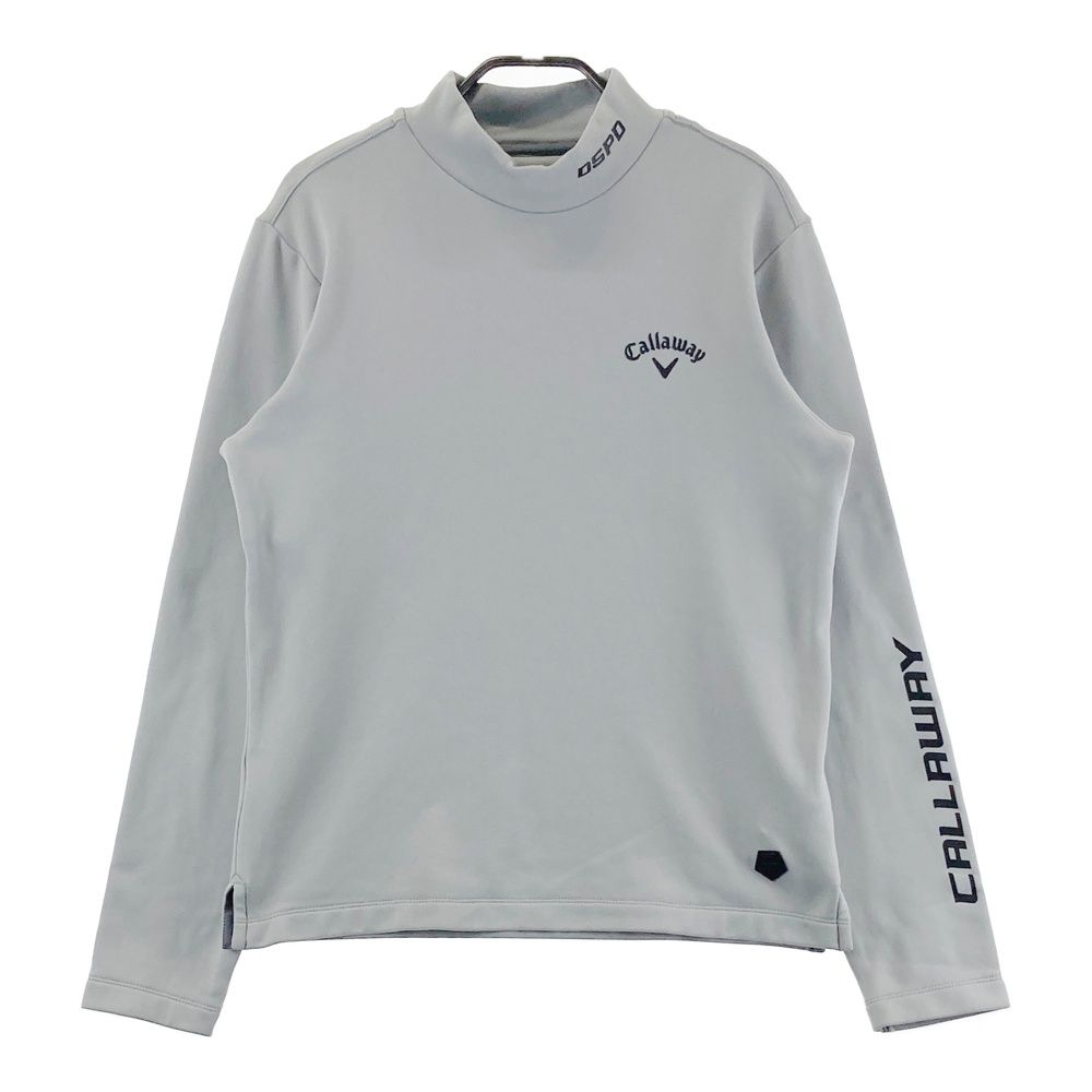 サイズ：M CALLAWAY キャロウェイ ハイネック 長袖Tシャツ 裏起毛 グレー系 [240101686397] ゴルフウェア メンズ ストスト