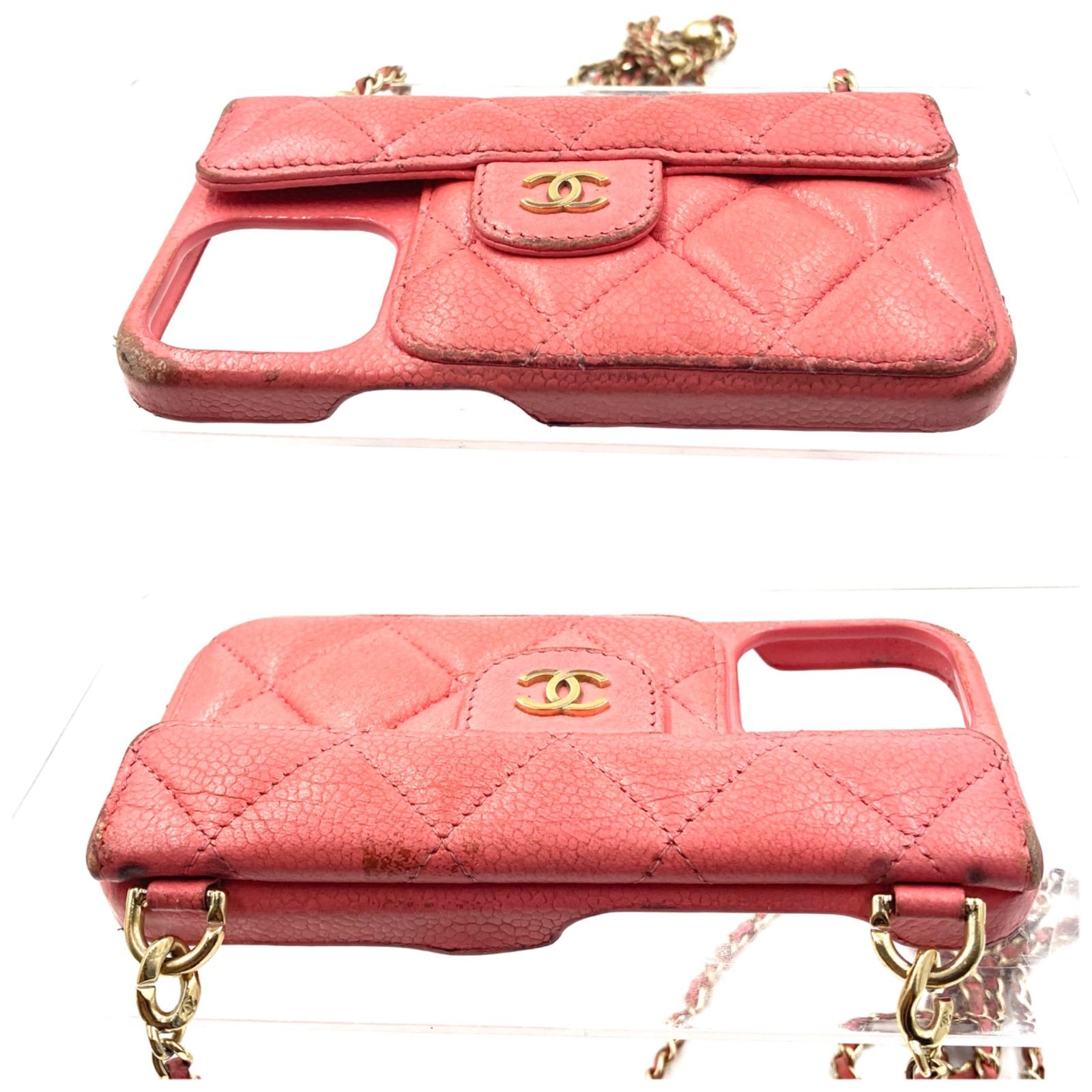 CHANEL ピンクレザー iPhoneケース 【公式通販】