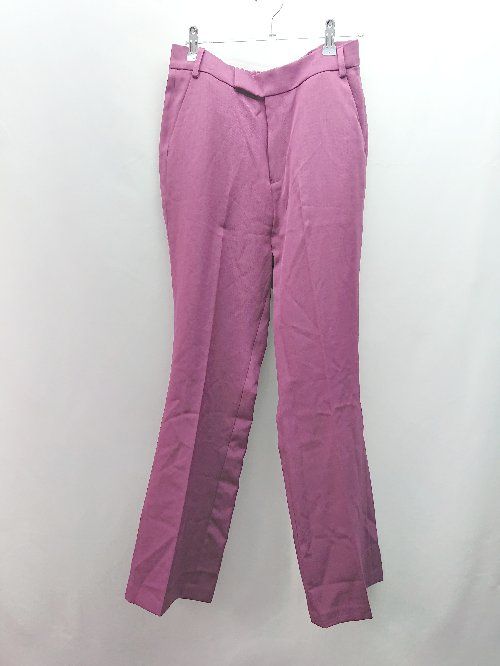 ◇ LOWRYS FARM ローリーズファーム バックウエストゴム センタープレス パンツ サイズL パープル レディース E 【1308290039748】
