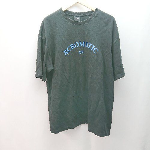 ◇ OY オーワイ ラウンドネック ロング丈 カジュアル 半袖 Tシャツ 表記なし ブラック レディース E 【1308290039700】