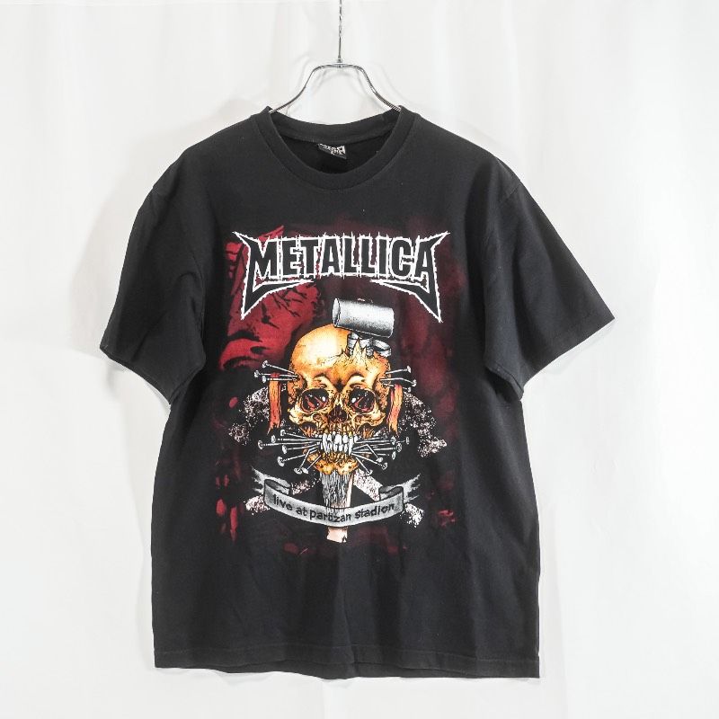 METALLICA メタリカ バンドTシャツ REOタグ L ブラック スカルプリント 100%コットン タイ製 メンズ古着