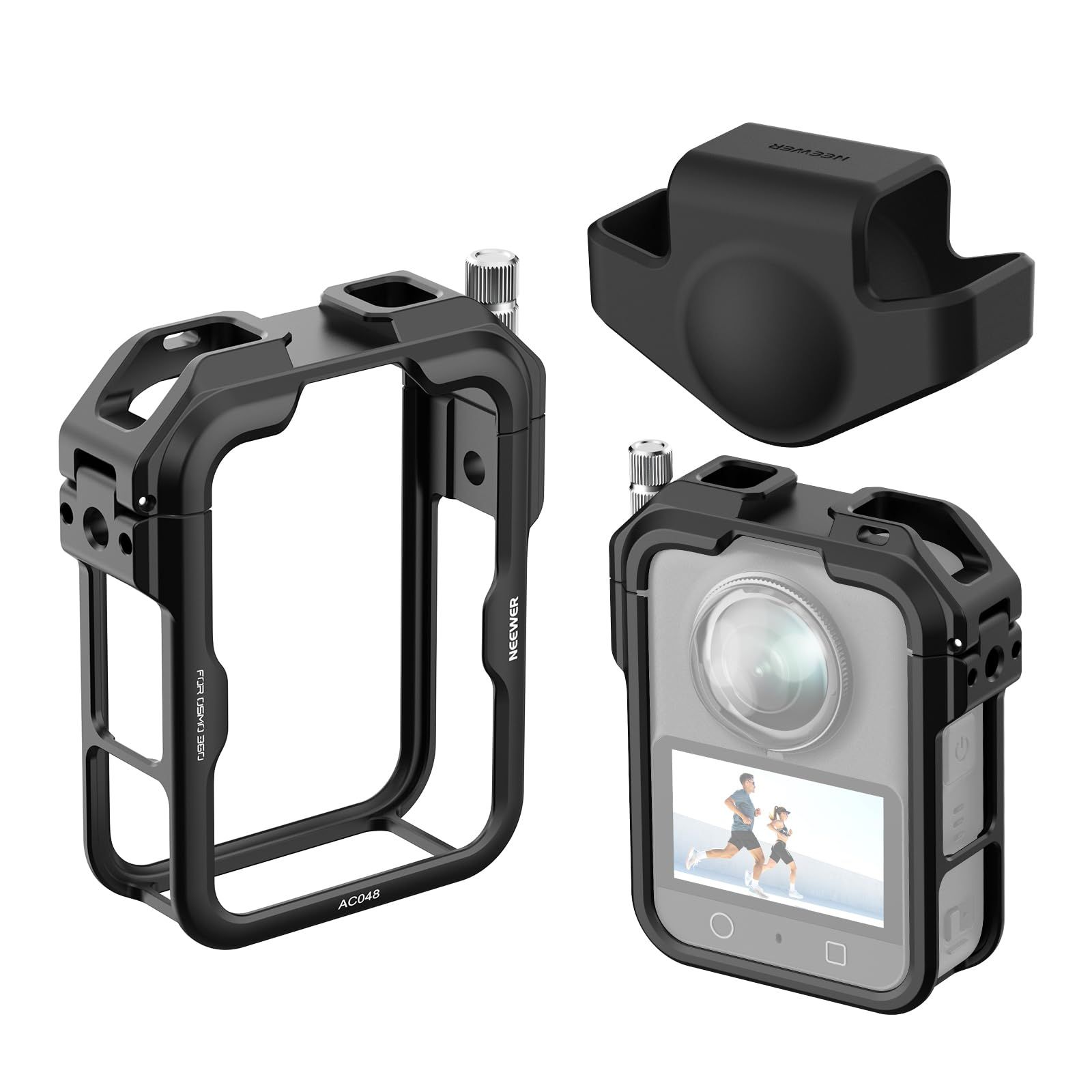 新品 NEEWER Osmo 360ケージ アルミ合金製 アクションカメラケージ ビデオリグスタビライザー 保護カバー付き ビデオケージ コンパチブル Osmo 360コンボアクセサリー/マグネット式クイックリリースエコシステム AC048