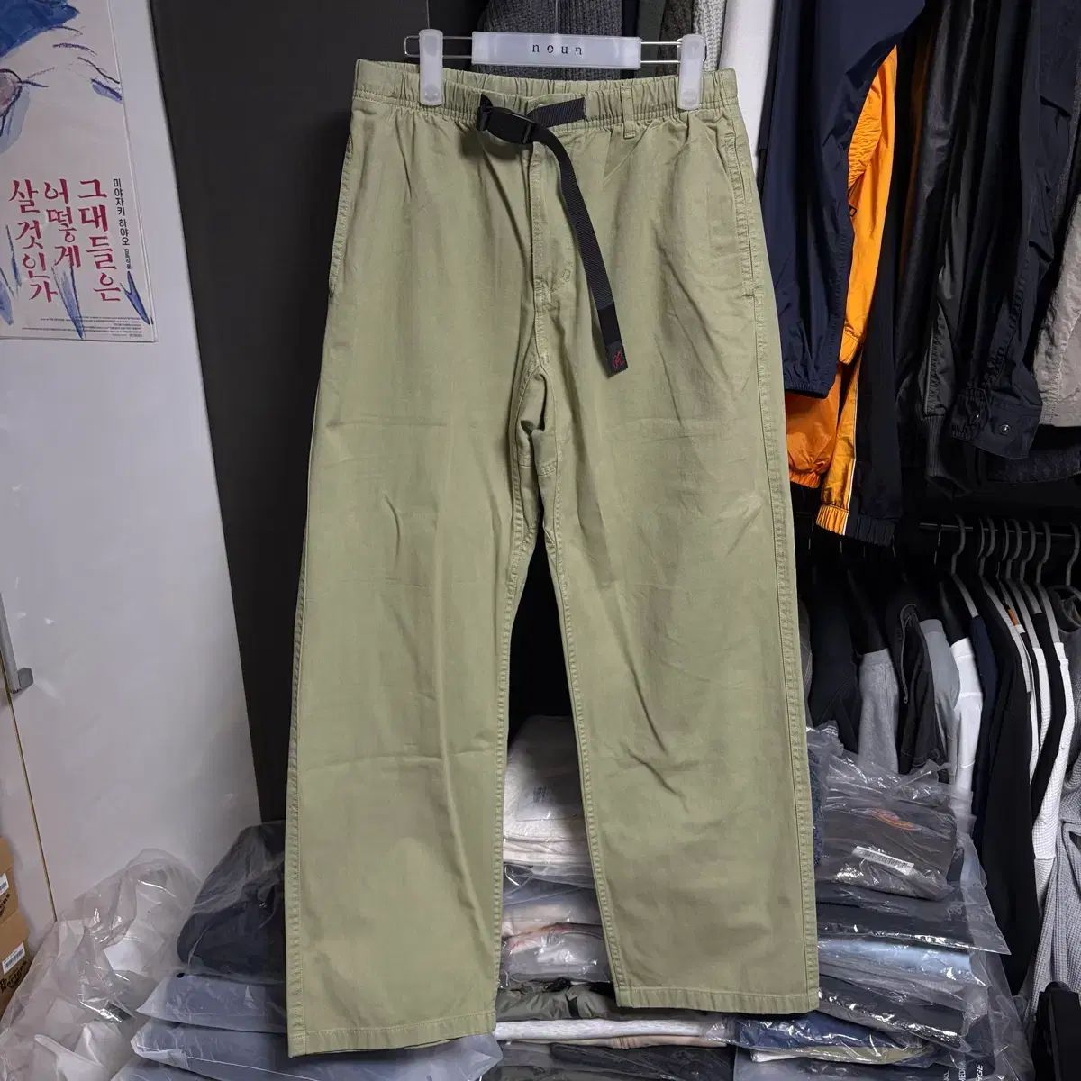 新品(L)グラミチ ストレートフィット パンツ カクタスピグメント