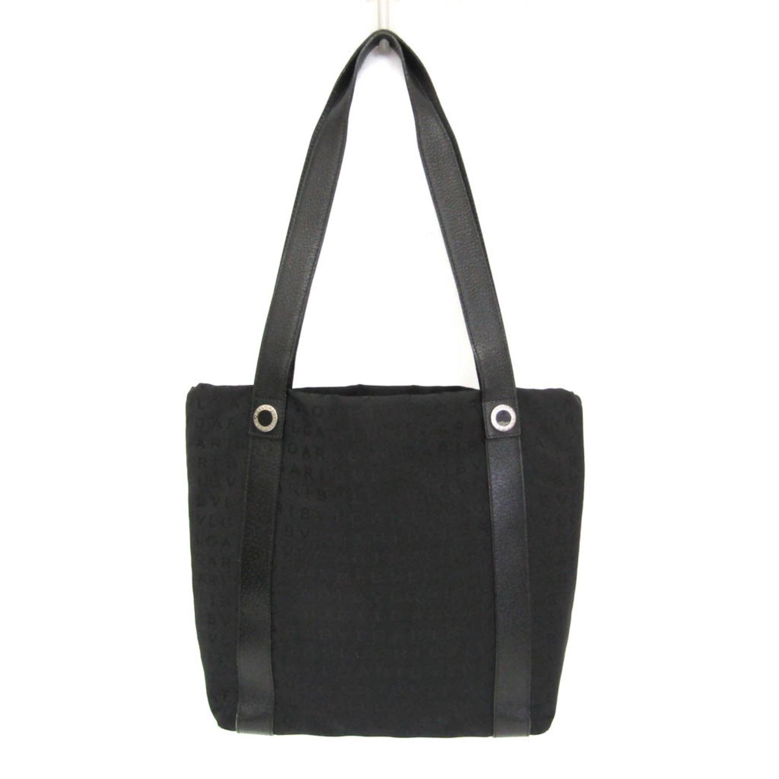 ブルガリ(Bvlgari) ロゴマニア Agatha Shopping Medium レディース キャンバス トートバッグ ブラック