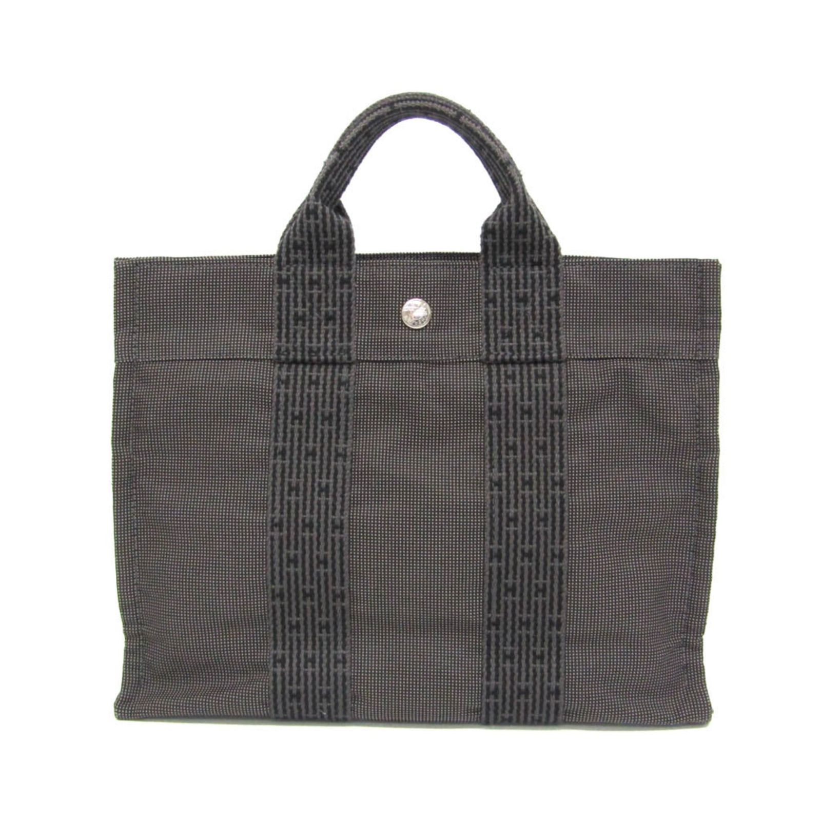 エルメス(Hermes) エール・ライン PM レディース,メンズ ポリアミド,ポリエステル トートバッグ ブラック,グレー