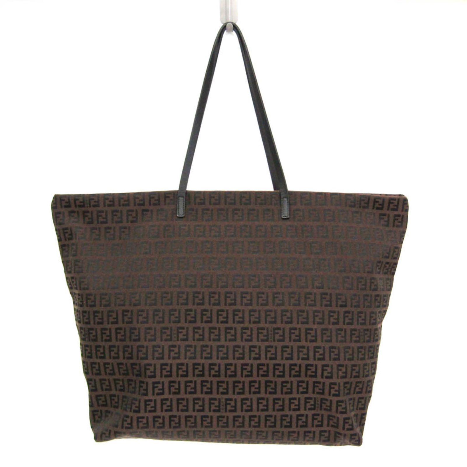 フェンディ(Fendi) ズッキーノ 8BH026 レディース キャンバス,レザー トートバッグ ブラウン