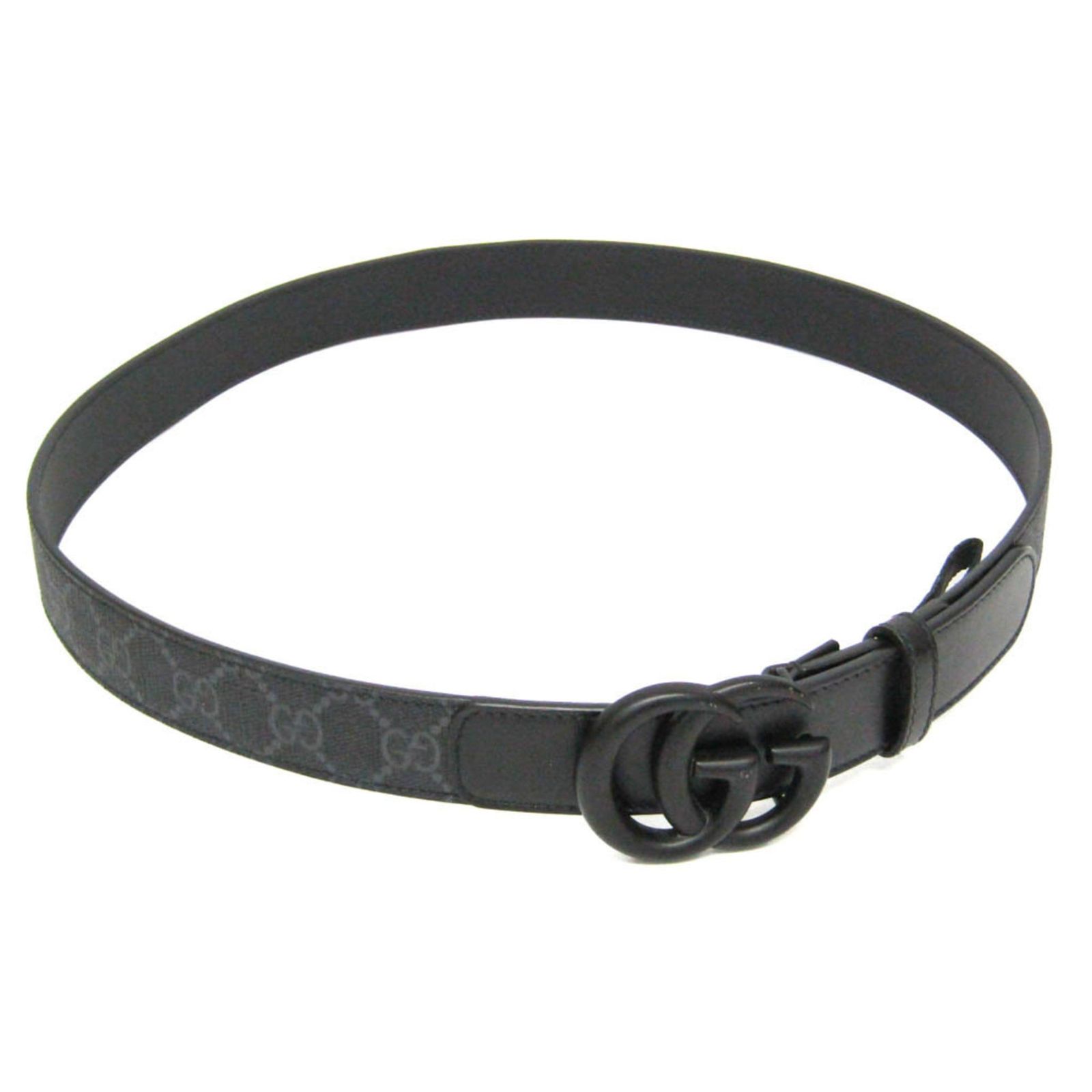 グッチ(Gucci) GGマーモント 700341 メンズ PVC, レザー スタンダードベルト ブラック 90