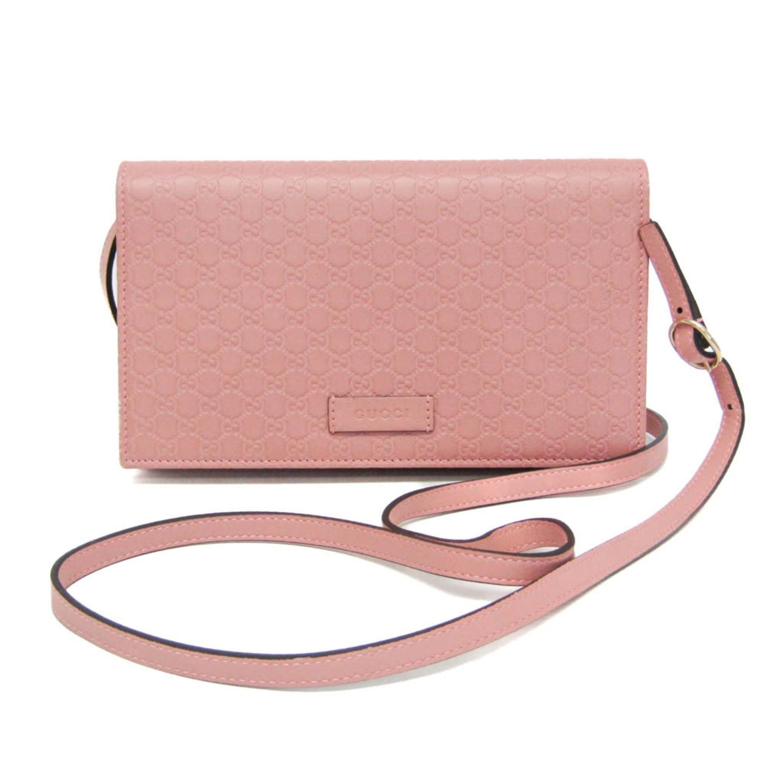 グッチ(Gucci) マイクログッチッシマ 466507 レディース レザー チェーン/ショルダーウォレット ピンク