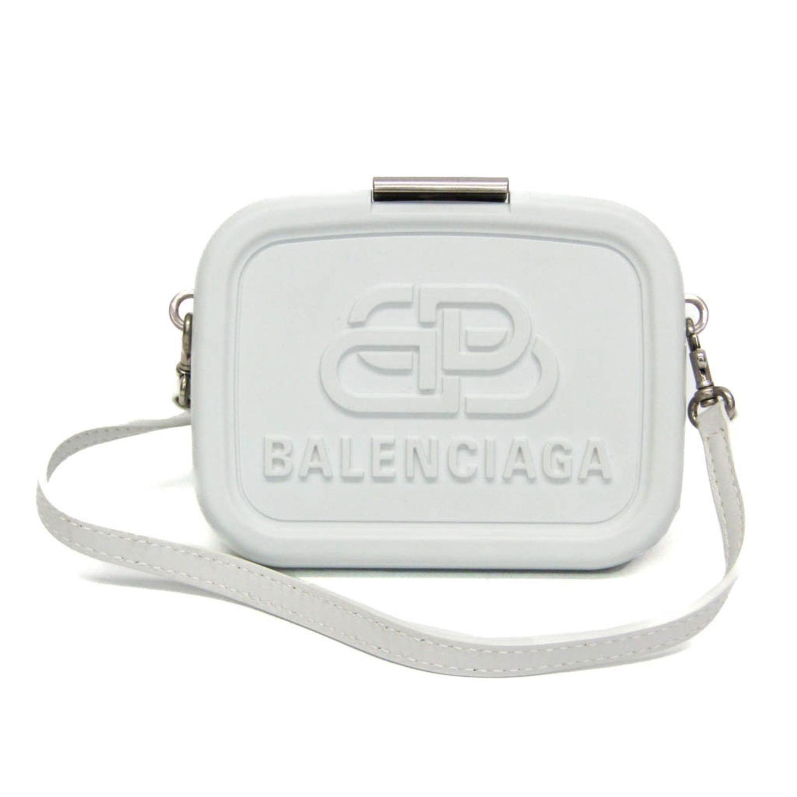 バレンシアガ(Balenciaga) ランチボックス ミニケース 638324 レディース プラスチック,レザー ショルダーバッグ ホワイト