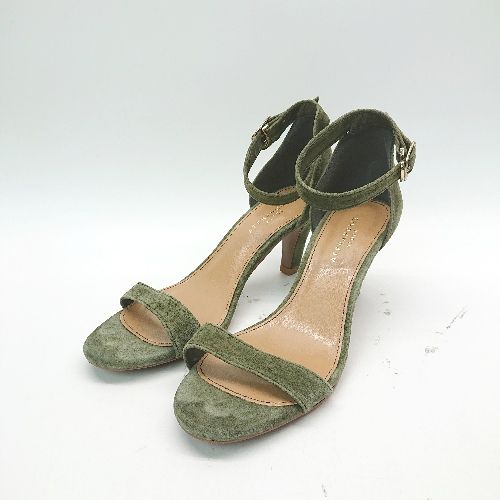 ◇ AFFRANCHIE カジュアル シンプル アンクルストラップ サンダル サイズ38 カーキ レディース E 【1308290062852】