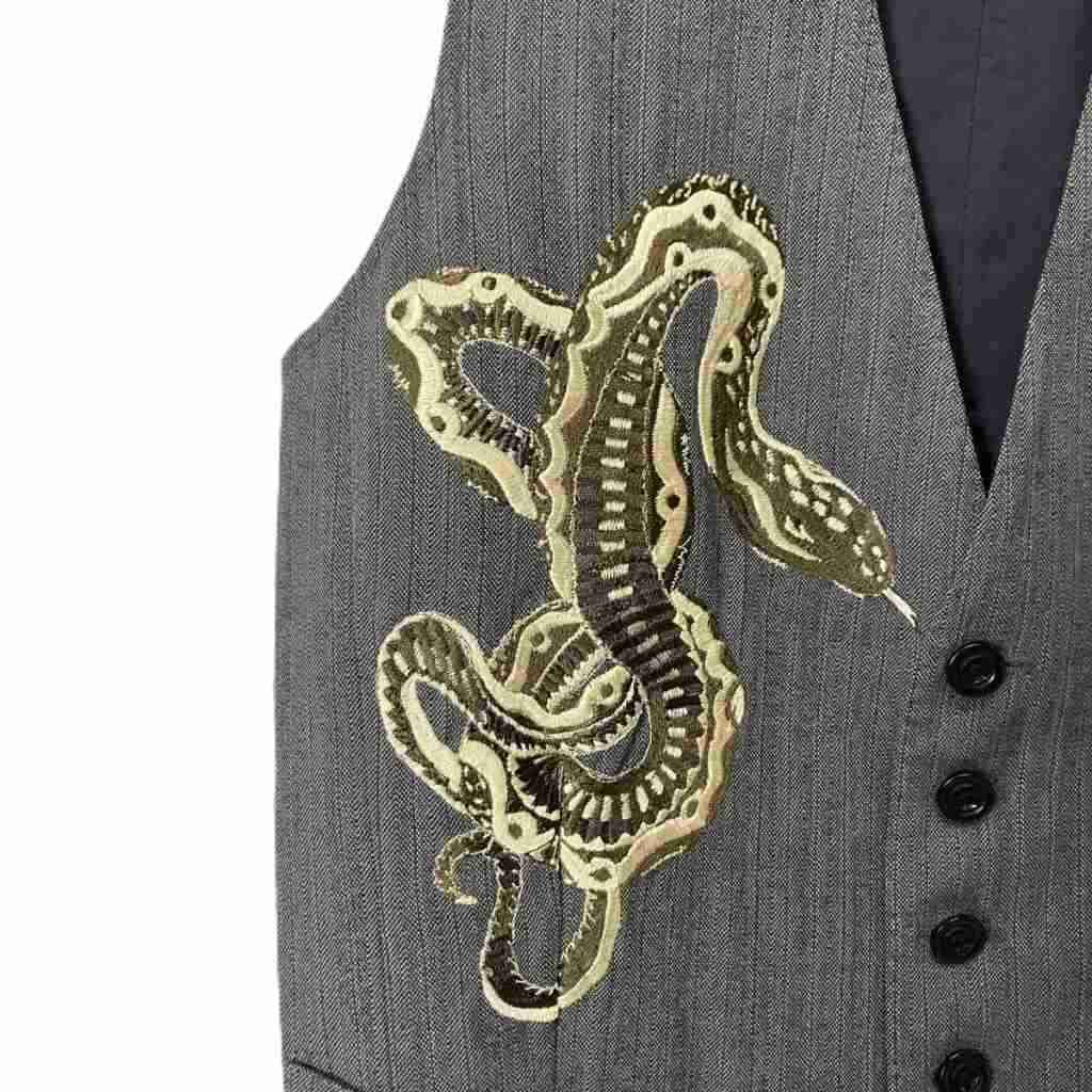 ドリスヴァンノッテン DRIES VAN NOTEN アーカイブ スネーク刺繍ジレ