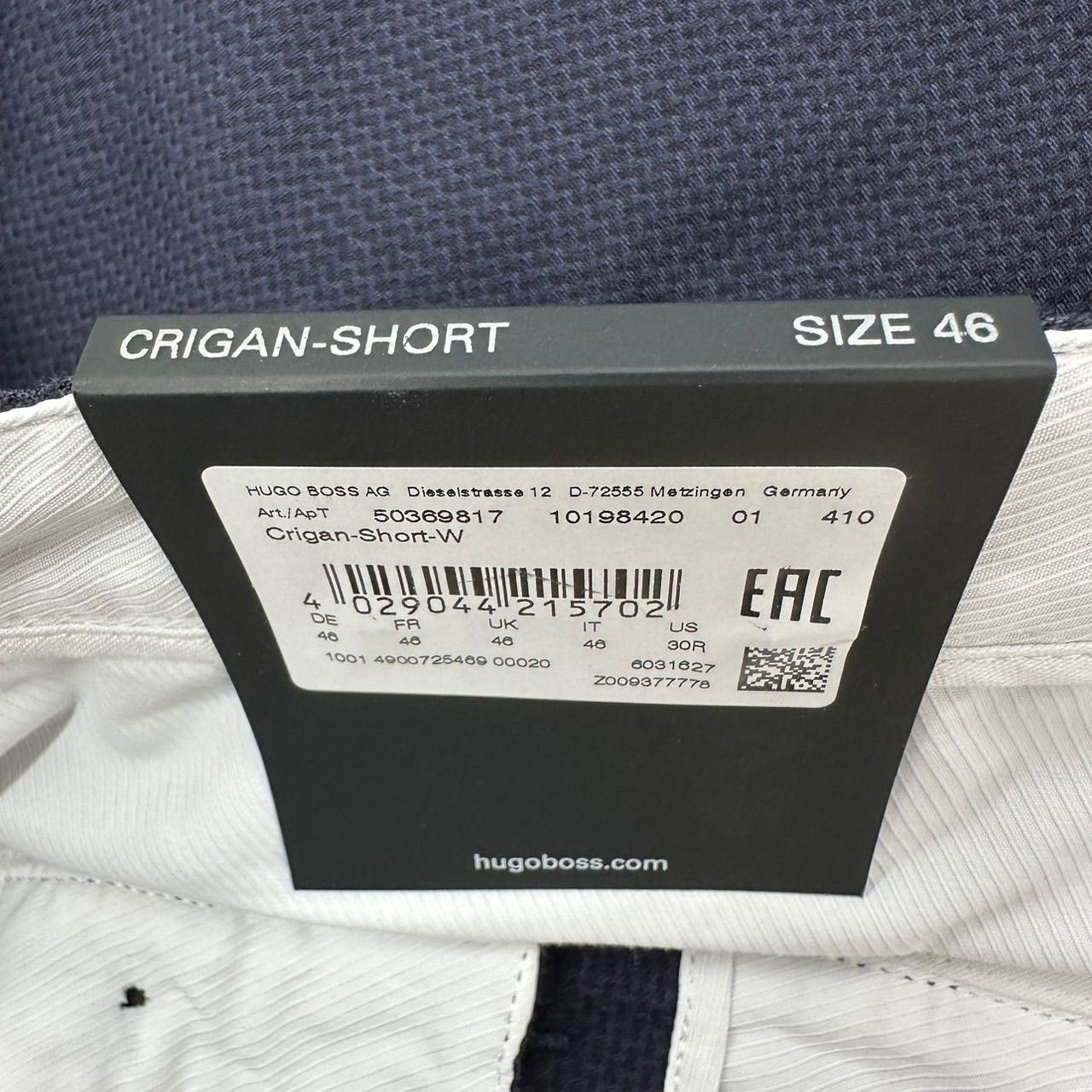✨未使用✨HUGO BOSS/ヒューゴ ボス メンズ レギュラーフィット ハーフパンツ ネイビー ✨未使用✨HUGO BOSS/ヒューゴ ボス メンズ レギュラーフィット ハーフパンツ ネイビー