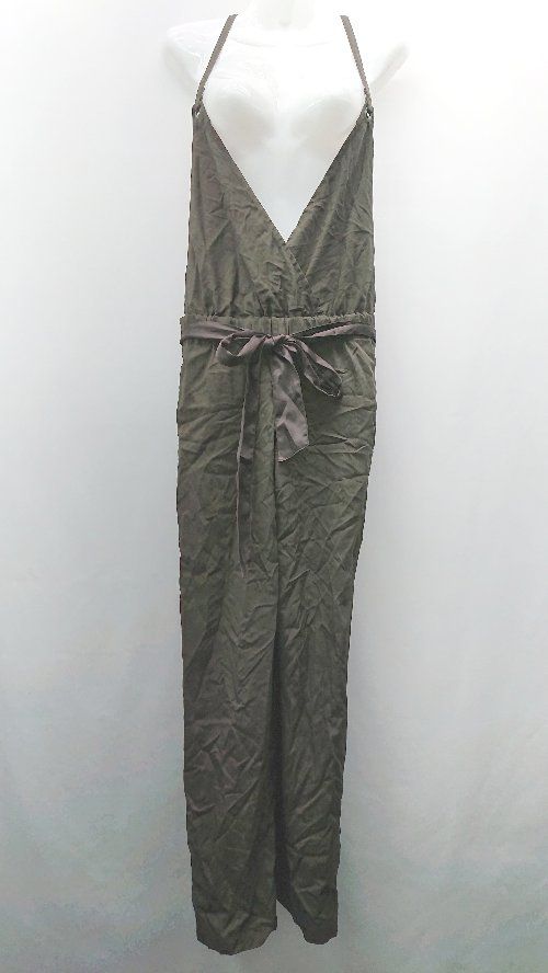 ◇ ◎ SRIC スリック ウエストゴム ストレッチ 薄手 シンプル ノースリーブ サロペット サイズ38 ブラウン レディース E 【1309040010710】 8,394円