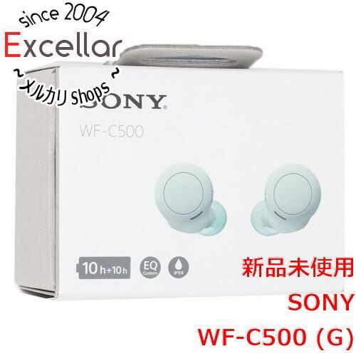 [bn:8] 【新品(開封のみ・箱きず・やぶれ)】 SONY　ワイヤレスステレオヘッドセット　WF-C500 (G)　アイスグリーン