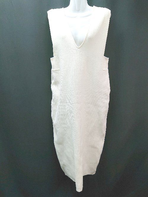 ◇ natural couture カジュアル シンプル レイヤード ロング丈 ワンピース 表記なし ホワイト レディース E 【1309040018518】