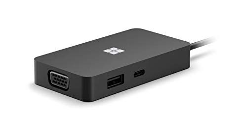 マイクロソフト USB-C トラベル ハブ SWV-00006 : ドッキングステーション 軽量 マルチUSB HDMI 有線LAN アクセサリ充電 (ブラック) Windows Mac Android Chrome Surface 対応/