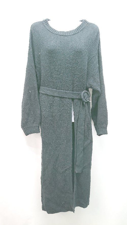 ◇ ◎ jouetie ジュエティ Uネック ケーブル 起毛 ストレッチ スリット 長袖 ニット サイズM ブラック レディース E 【1309040038714】