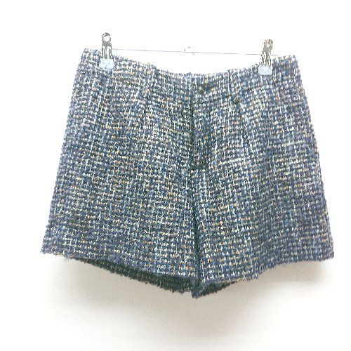 ◇ spick&span カジュアル エレガント ツイード ラメ入り ショート パンツ サイズ36 ネイビー レディース E 【1309040073081】