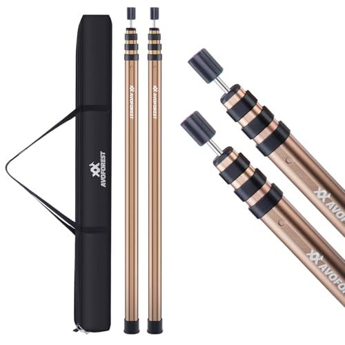 タープポール 角型 伸縮式 テントポール 長さ87cm~280cm 最大直径35.5mm 10cm間隔調節 A6061アルミ合金製 4節 2本セット コンパクト 高強度 専用収納袋 エンドキャップ付 設営簡単 キャンプ用品 アウトドアY 4d1555b1