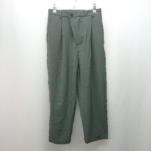 ◇ Okay.thankyou ウエストゴム ワンタック きれいめ シンプル テーパードパンツ サイズM グレー レディース E 【1309250014201】