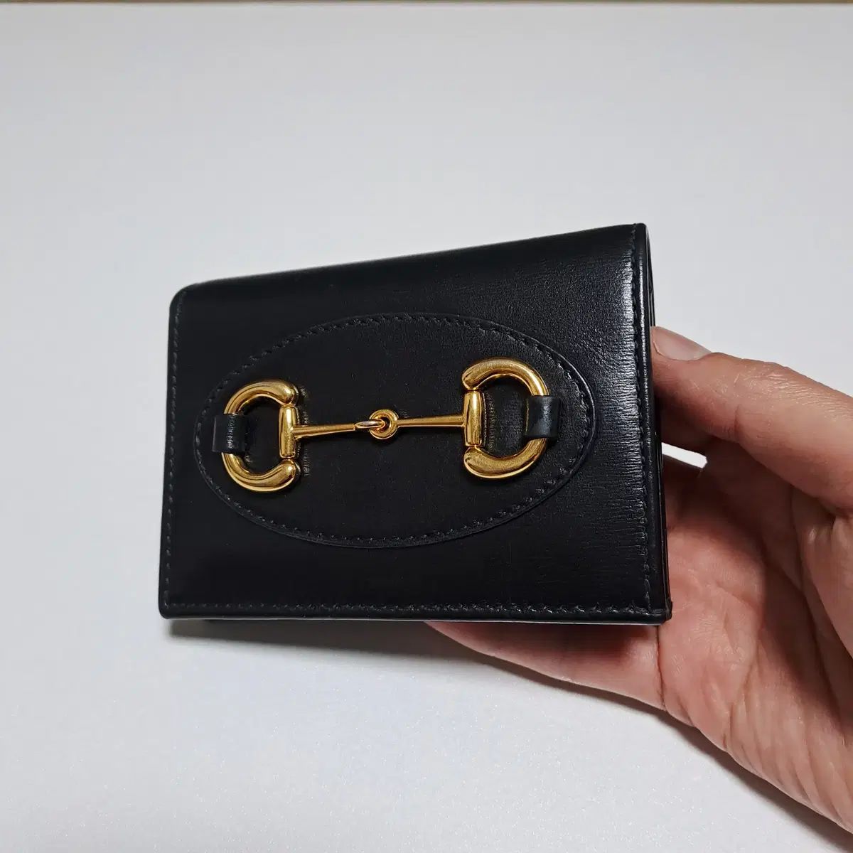 100%/正規品 グッチ ホースビット オール ブラック 財布