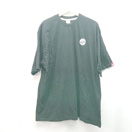 ◇ ALVINCLO プリント クルーネック 薄手 半袖 Tシャツ サイズXL ブラック メンズ E 【1309250030867】