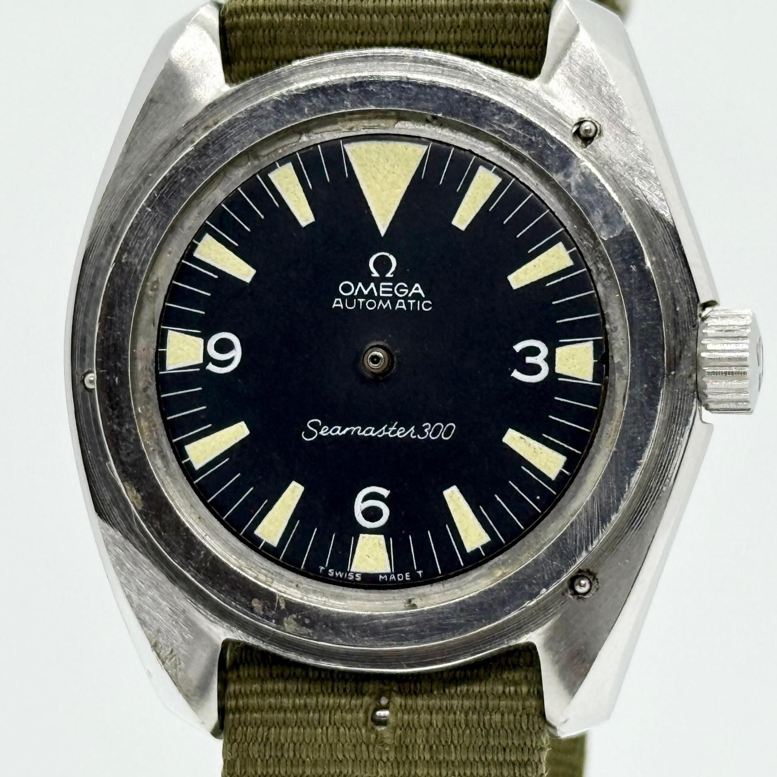 OMEGA オメガ SEAMASTER シーマスター300 165.024 ブラック AT メンズ 希少 腕時計 訳あり