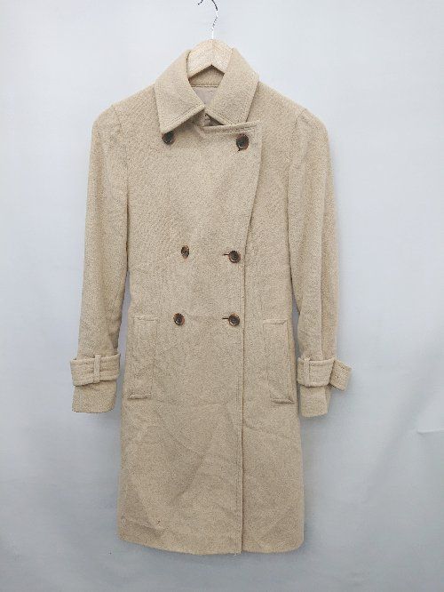 ■ ◎ UNITED ARROWS ユナイテッドアローズ テーラード 無地 秋冬 長袖 コート サイズ38 ベージュ レディース P 【1310020015731】