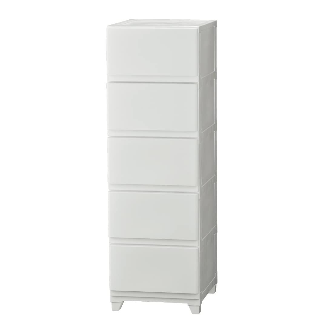 ☆新品☆JEJアステージ(JEJ Astage) 収納チェスト 壁付デコニーシーヴォ 5段 ホワイト 日本製 収納ボックス 衣類 タンス 79860075