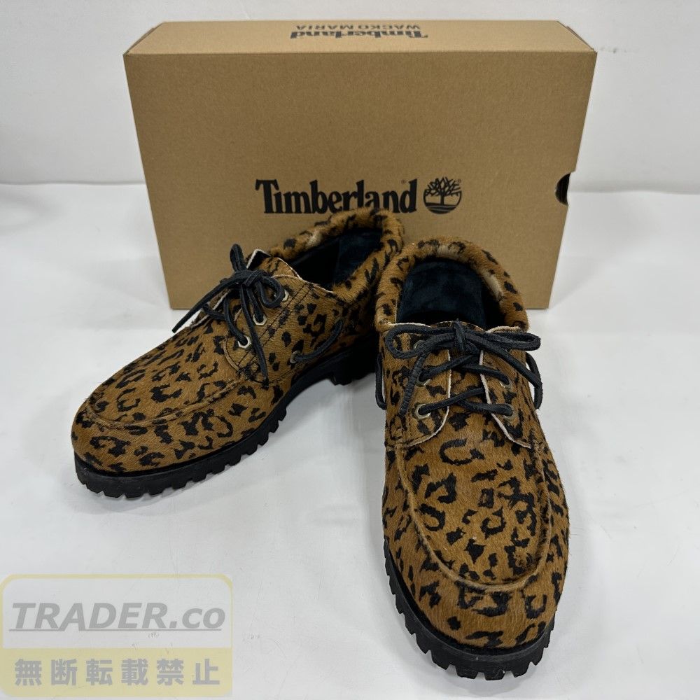 07w1707★ WACKO MARIA(ワコマリア) × Timberland(ティンバーランド) 3eye スリーアイクラシックラグ ハラコ レオパード メンズ 27.5cm【中古品】