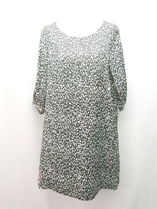 ◇ URBAN RESEARCH ROSSO Uネック ドット柄 バックジップ 裏地 薄手 長袖 膝丈 ワンピース サイズF ブラック レディース E 【1310050034184】 8,405円