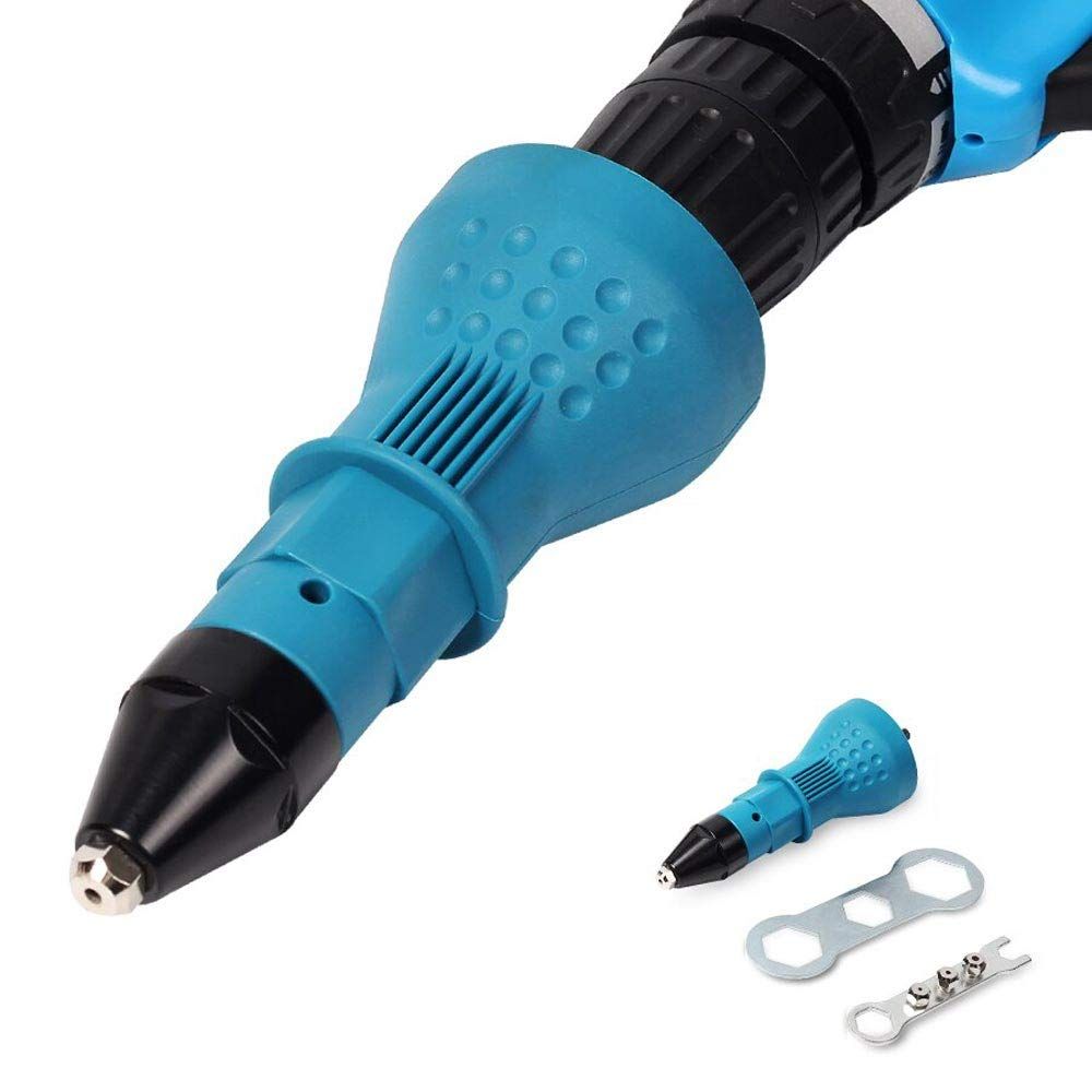 zmart 電動 リベッター リベット ナット ガン ツール コードレス ドリル アダプター インサート ナット 2.4mm-4.8mm ツール ブラインドリベット ポップリベット リベットナット 充電式 コードレス 締結工具 リベットガン b2fcc679