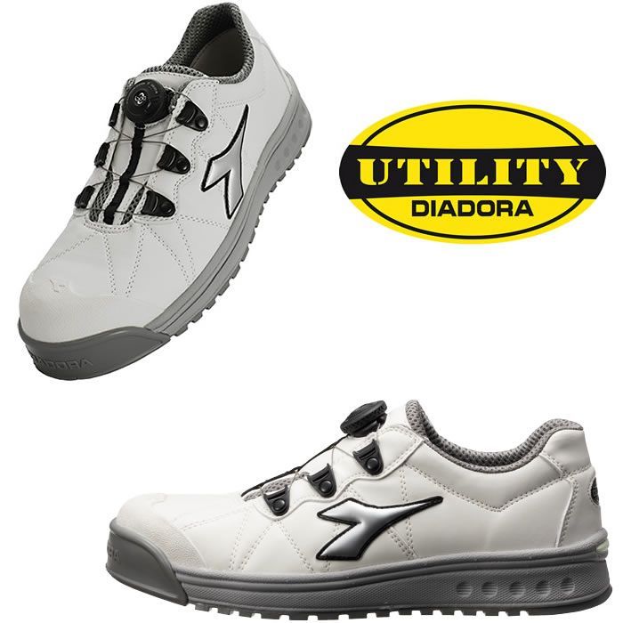 ディアドラ ダイヤル式安全スニーカー フィンチ FINCH FC-181 WHT+SLV+