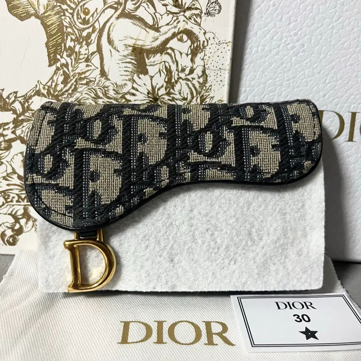 ほぼ新品 Dior オブリーク サドル カードウォレット