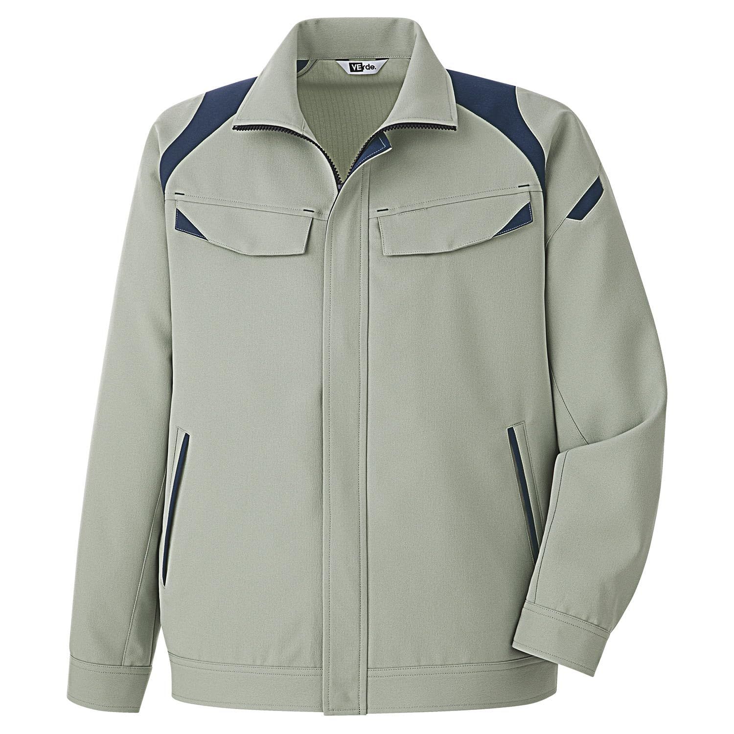 新品 [ミドリ安全] 作業服 長袖 ジャンパー 男女兼用 帯電防止 ストレッチ 動きやすい G716 上 アースグリーン LL