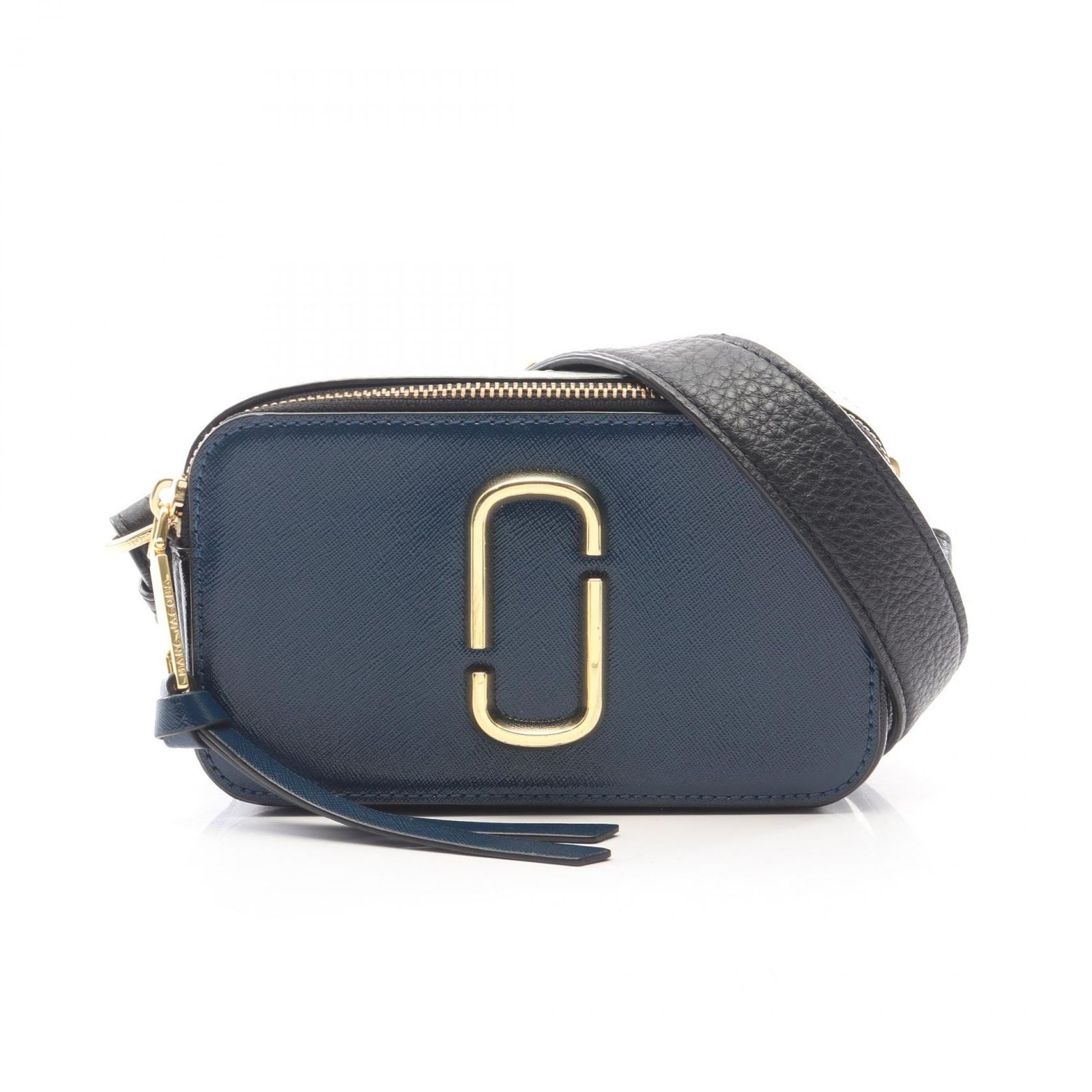 マークジェイコブス MARC JACOBS ショルダーバッグ SNAPSHOT スナップショット ネイビー/ライトグレー レザー ザ・スナップショット レディース Used A