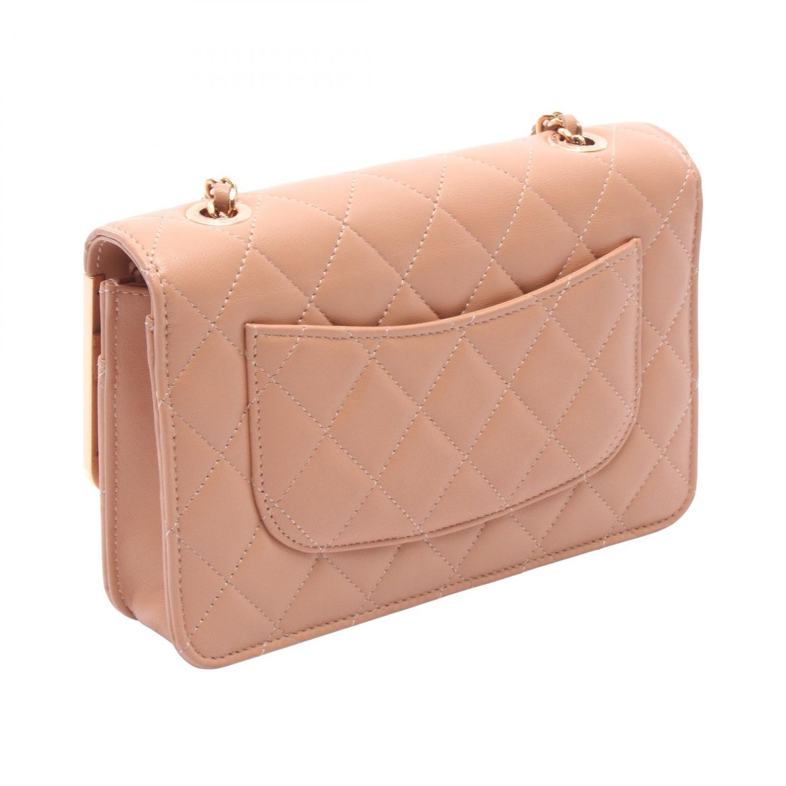 シャネル CHANEL ショルダーバッグ マトラッセ ピンクベージュ 