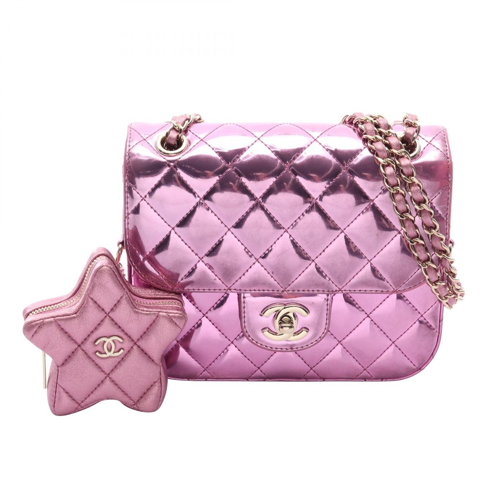 シャネル CHANEL ショルダーバッグ マトラッセ ミニフラップ 