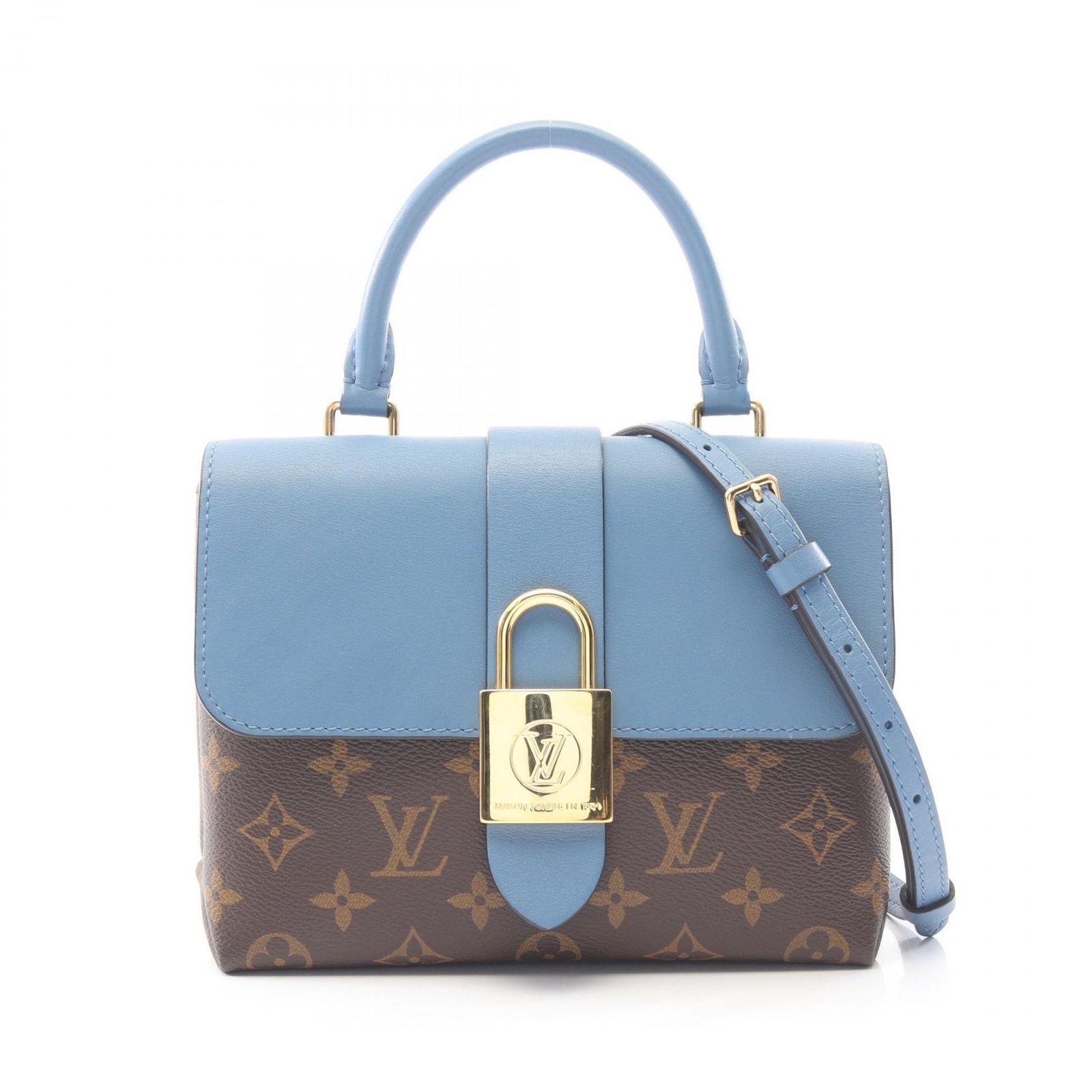 ルイ・ヴィトン LOUIS VUITTON ハンドバッグ ロッキーBB 2WAY M44321 ブルージーン PVCコーティングキャンバス レザー ロッキーBB レディース Used A