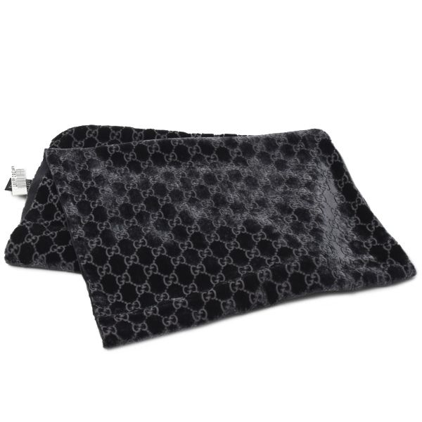 グッチ 服飾小物 レディース ストール マフラー GG シルク×レーヨン ブラック GUCCI 中古