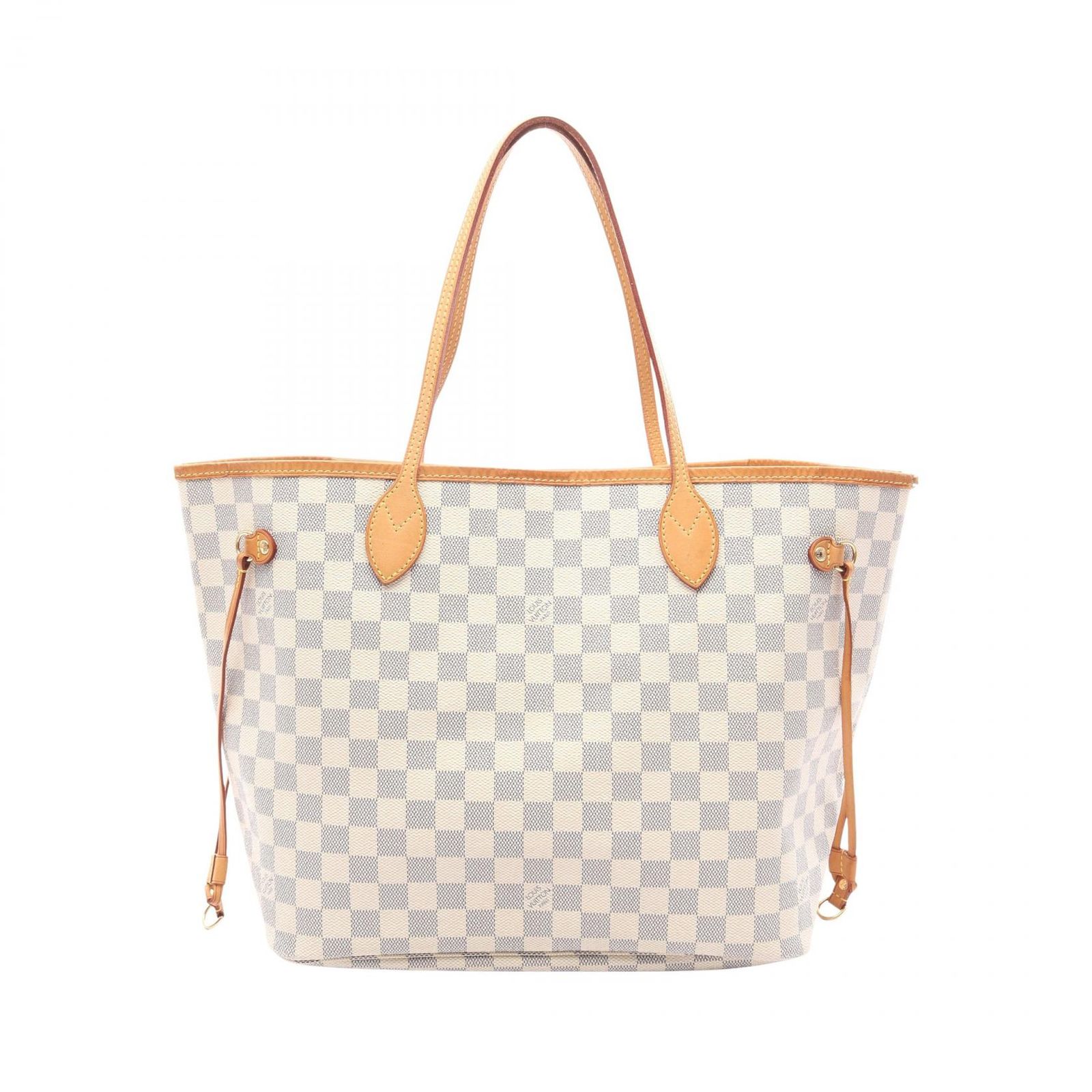 ルイ・ヴィトン LOUIS VUITTON トートバッグ ネヴァーフルMM ダミエアズール N51107 PVCコーティングキャンバス レザー ネヴァーフルMM レディース Used B