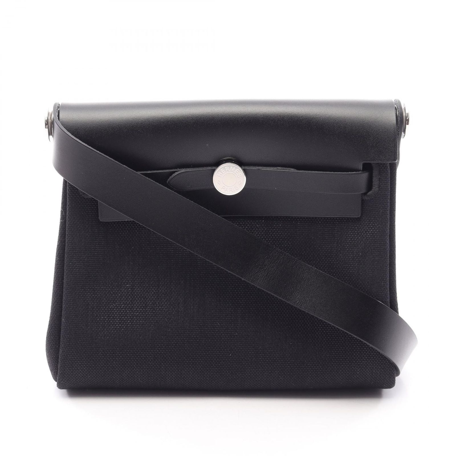 エルメス HERMES ショルダーバッグ エールバッグジップ ミニ 086430CK ブラック キャンバス レザー エールバッグジップ ミニ ブラック レディース Used A 310,860円